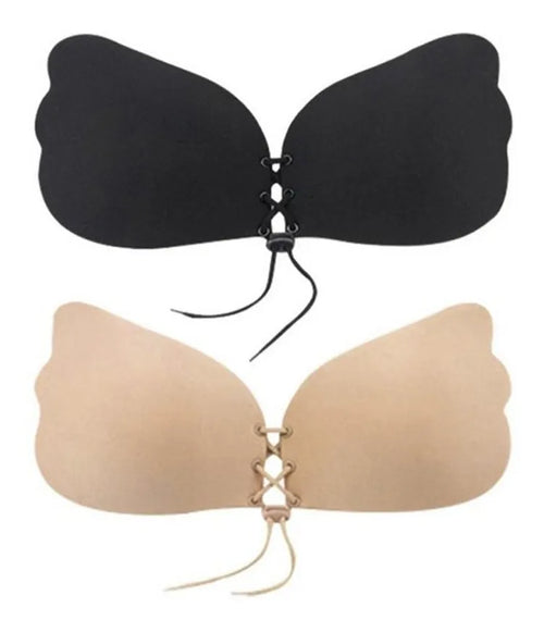 Brasier Sostén Invisible Push Up Con Adhesivo Y Cordón